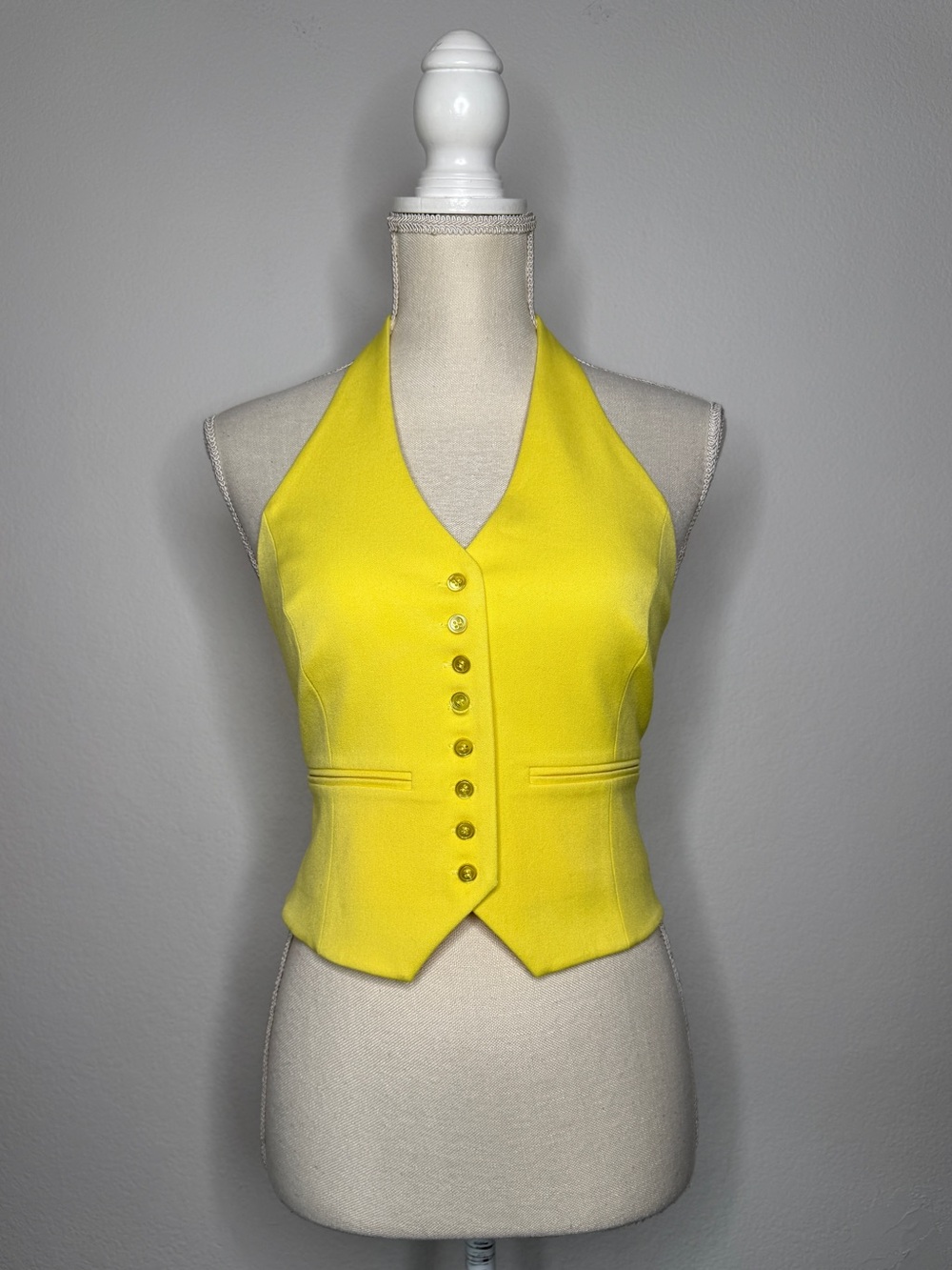 Favorite Daughter Vest The Favorite Halter Canary Yellow Size XS NWT